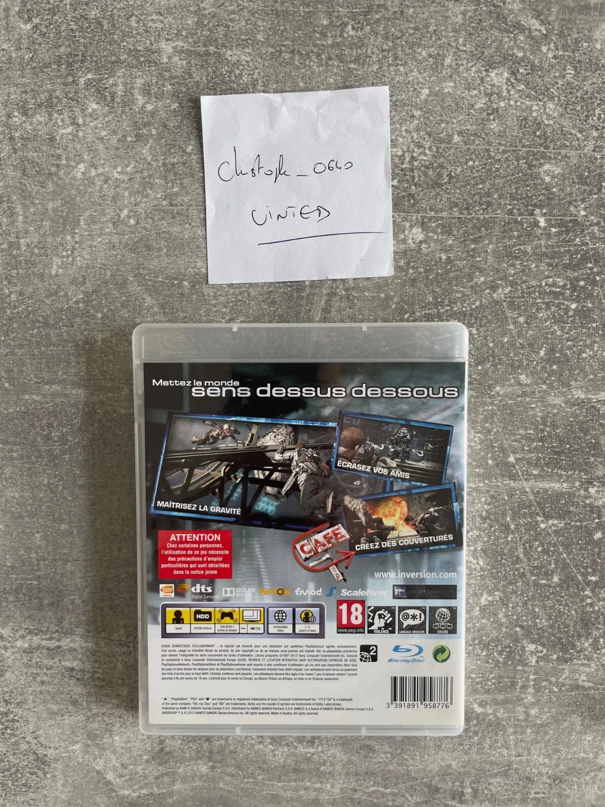 Inversion game for Sony Playstation 3 / PS3 in French version. – photo 2